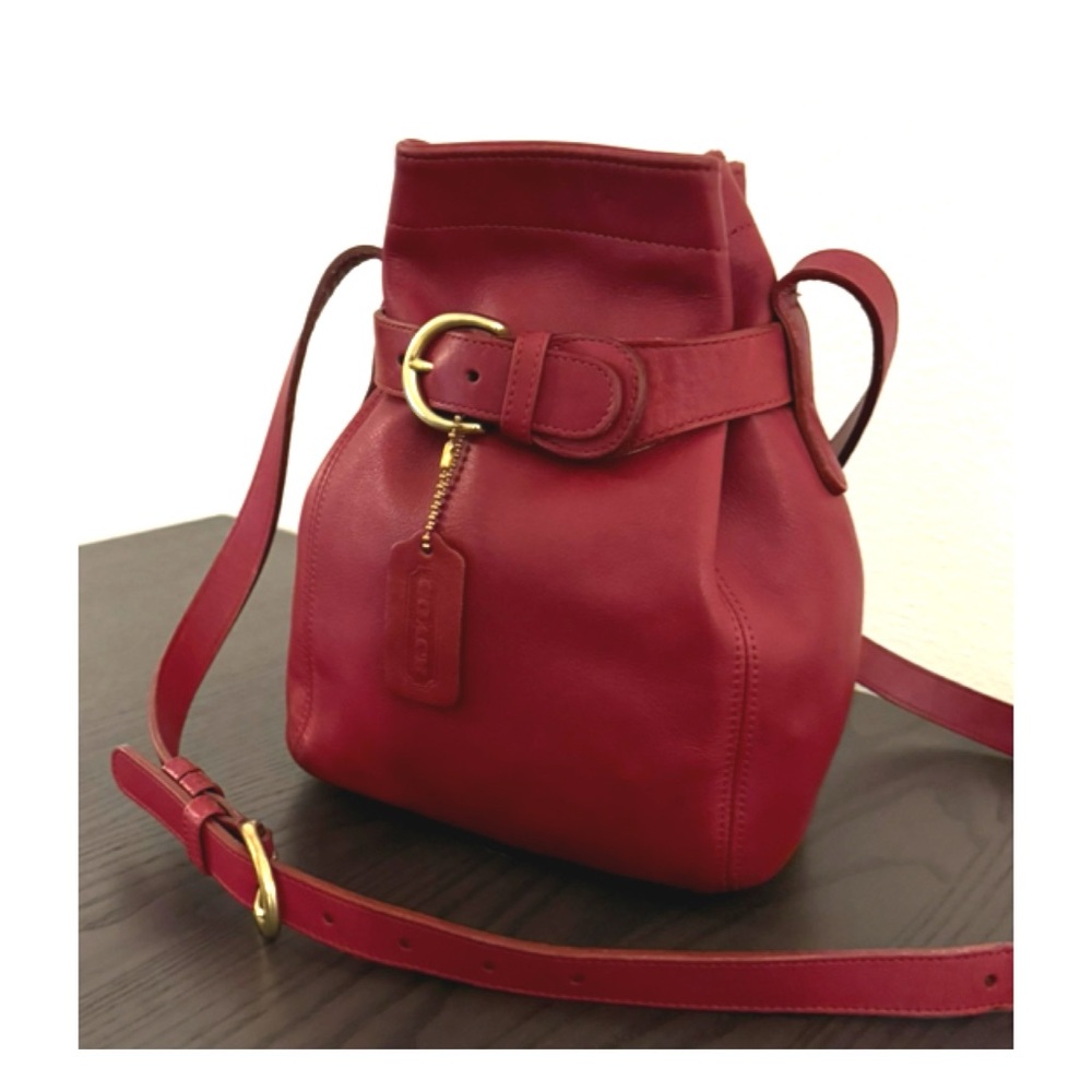 ❤️SOLD❤️Vintage Coach Red Soho Belted Pouch 4156 - Picture 9 of 10